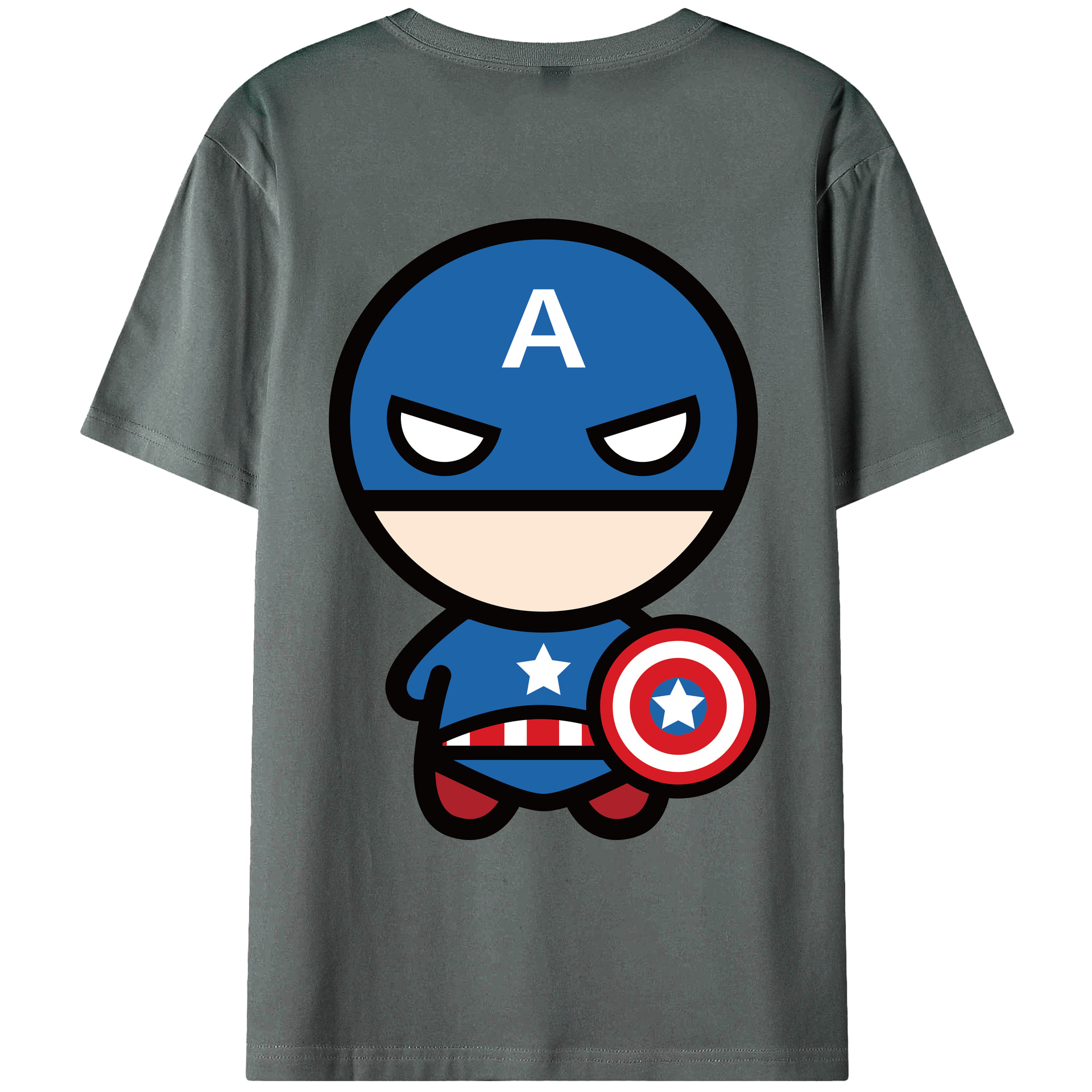 （画像用） アベンジャーズ The Avengers 綿100％ メンズ半袖Tシャツ（バックプリント） 通気性